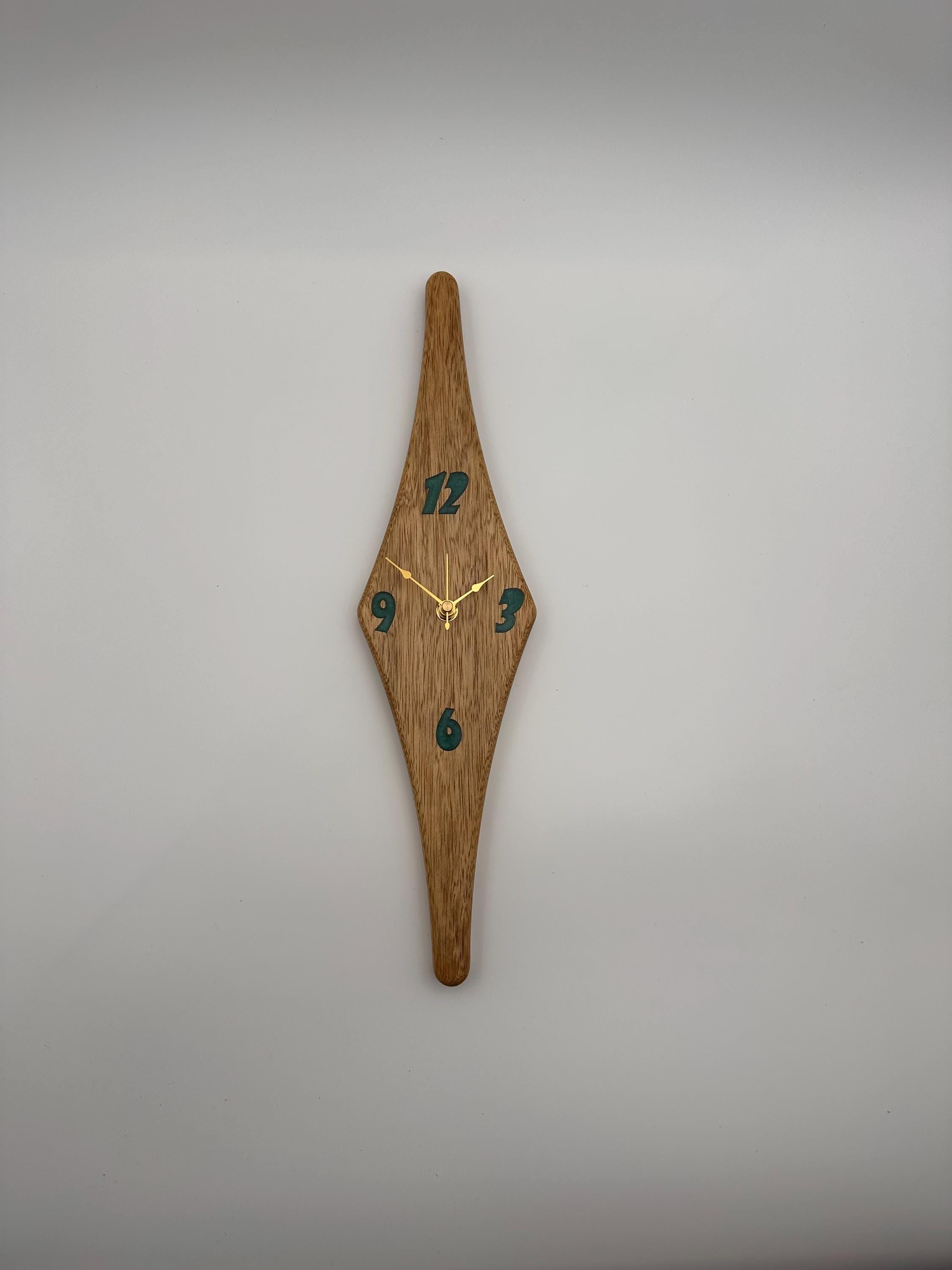 MCM Atomic Diamond Clock Custom Hand Made Frake And Epoxy