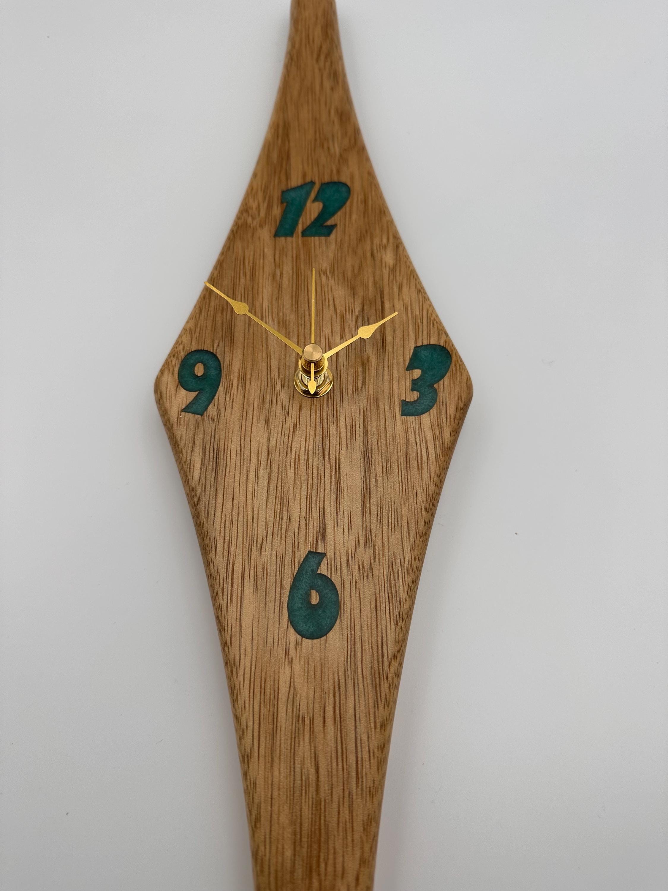 MCM Atomic Diamond Clock Custom Hand Made Frake And Epoxy